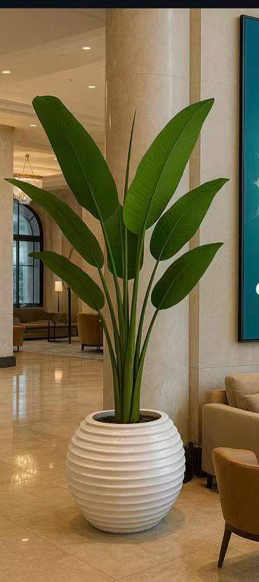 Bird of Paradise Artificial Plant – 160cm (5ft) Tall Faux Indoor Plant for Home & Office Décor