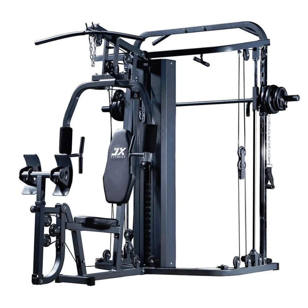 4 Station Multi Gym with Smith Machine Strength, Cardio & Weight Training