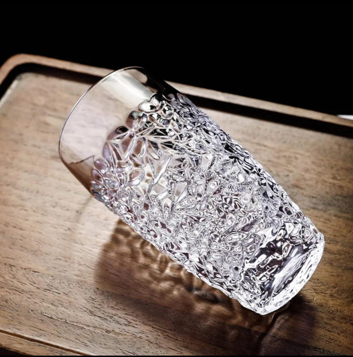 Set of 6 Luxury Highball Glasses – 12oz Cut-Glass Water & Cocktail Drinking Cups