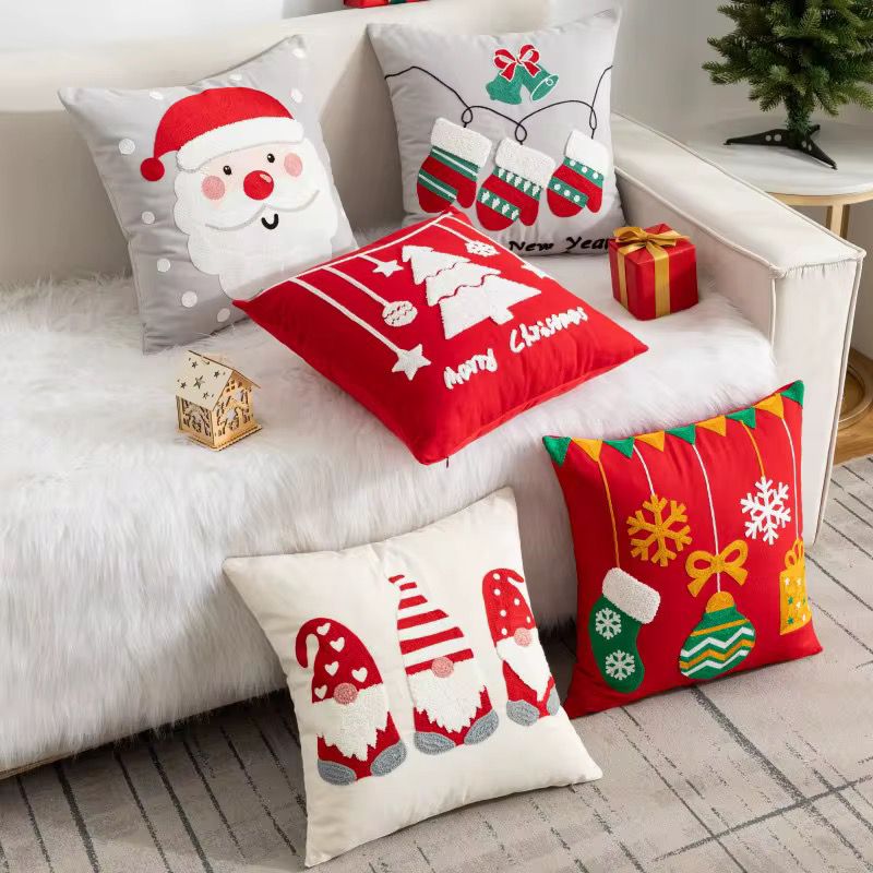 New Design Trendy Christmas Pillow Cases 2025 45cm x 45cm Festive Cushion Covers  Holiday Season Home Decor for Sofa, Bed & Living Room