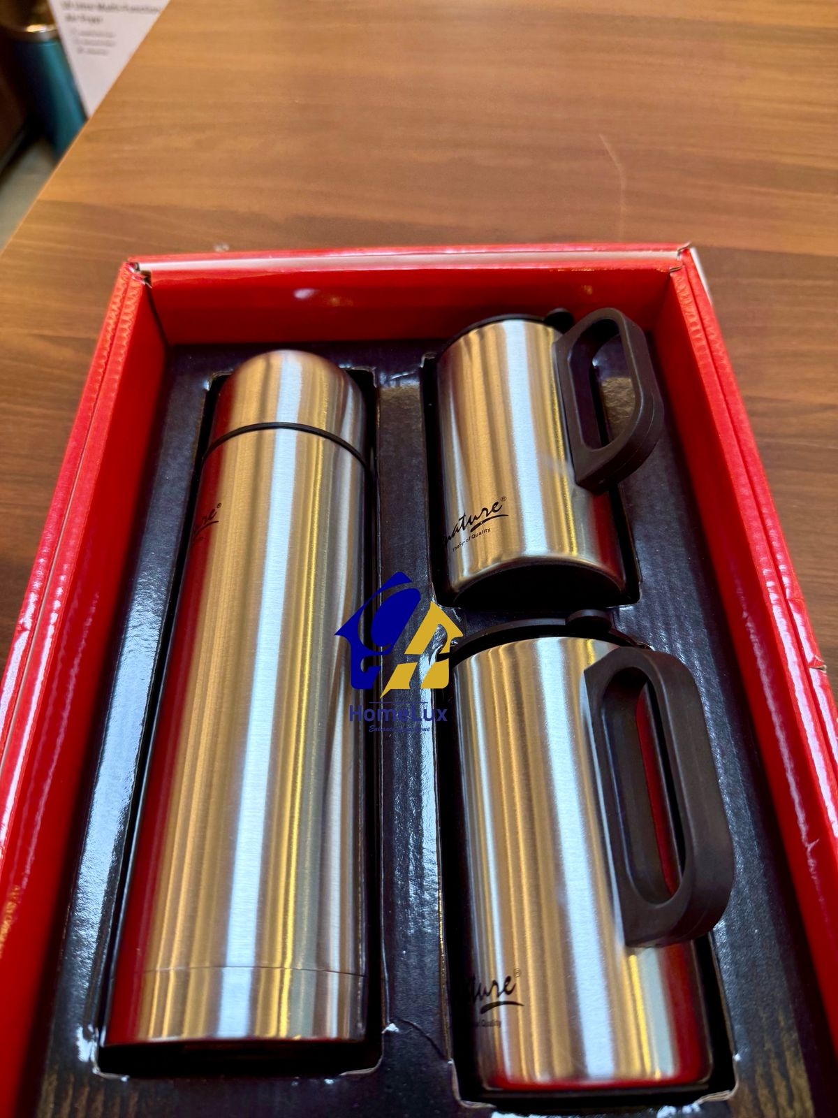 3pcs Vacuum Flask and Cup Gift Set Keeps Drinks Hot or Cold for 12 Hours