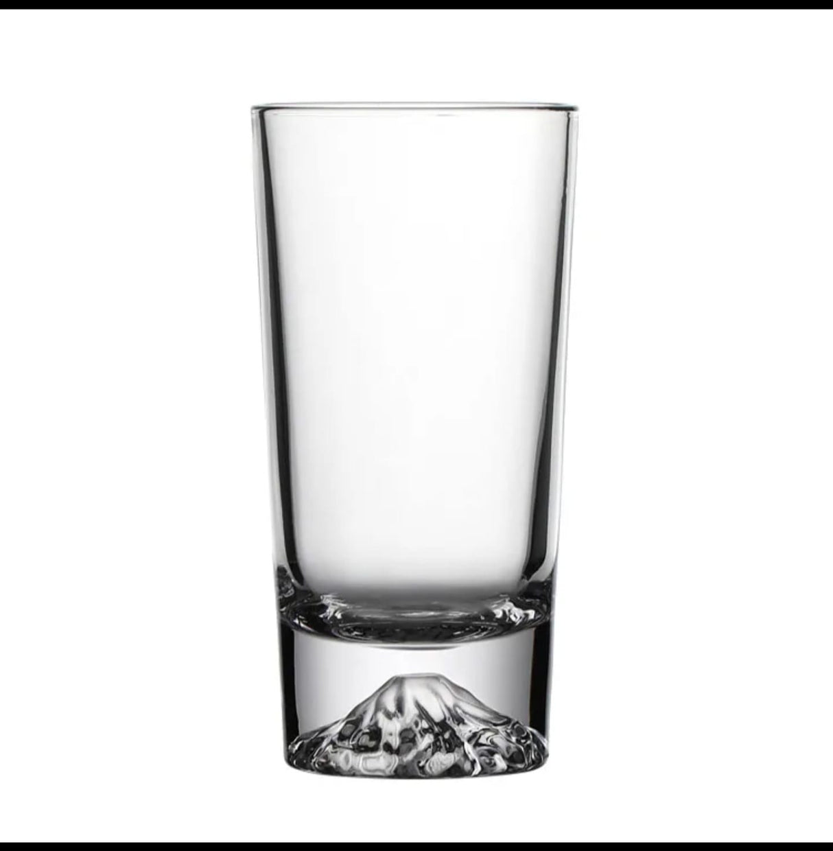 Crystal Mountain Straight Glass Cups – Heat Resistant Drinkware (330ml, 6pcs)