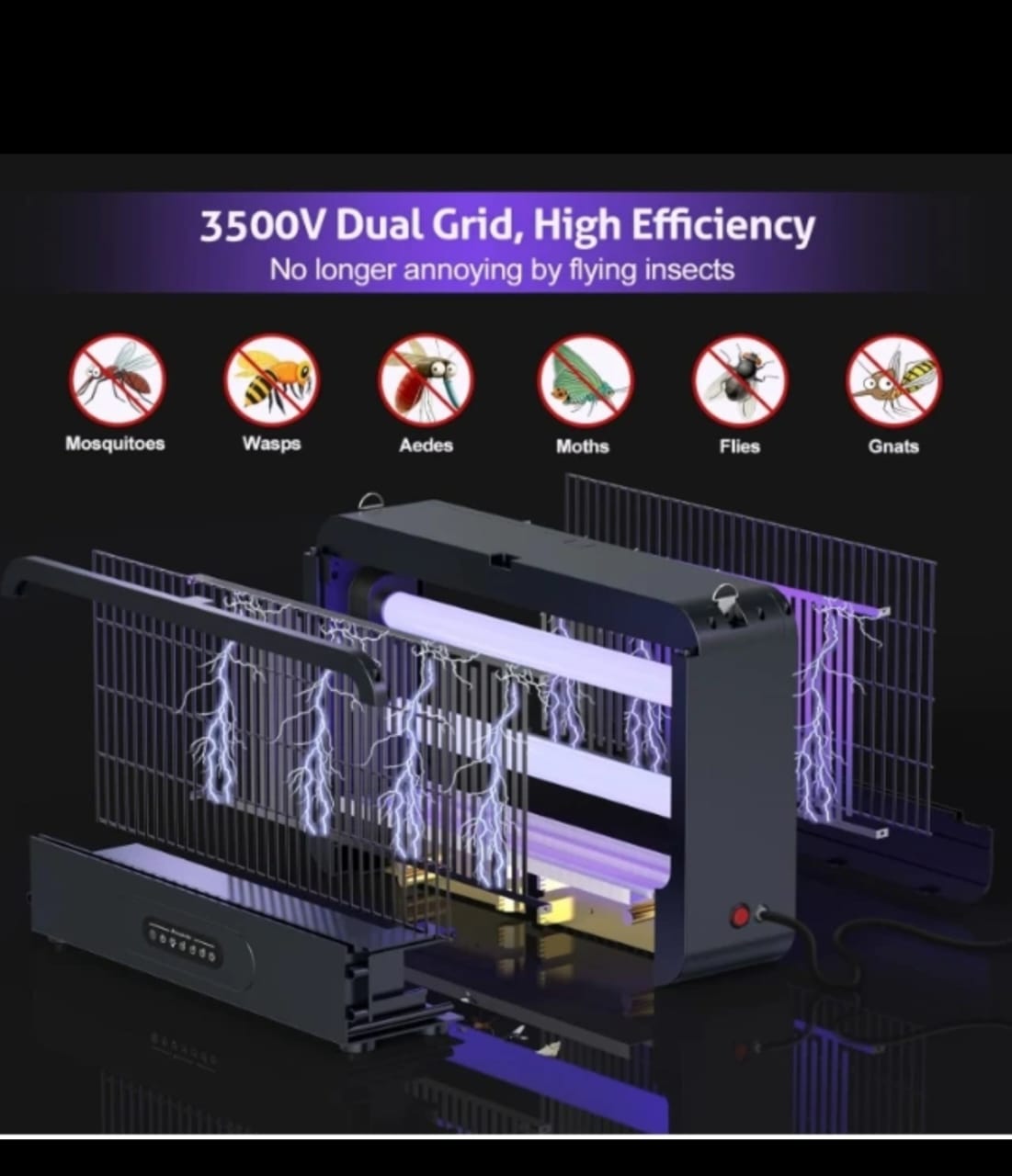 DSP Mosquito Killer Light with Remote Control 3500V Grid 100% Chemical Free Insect Trap