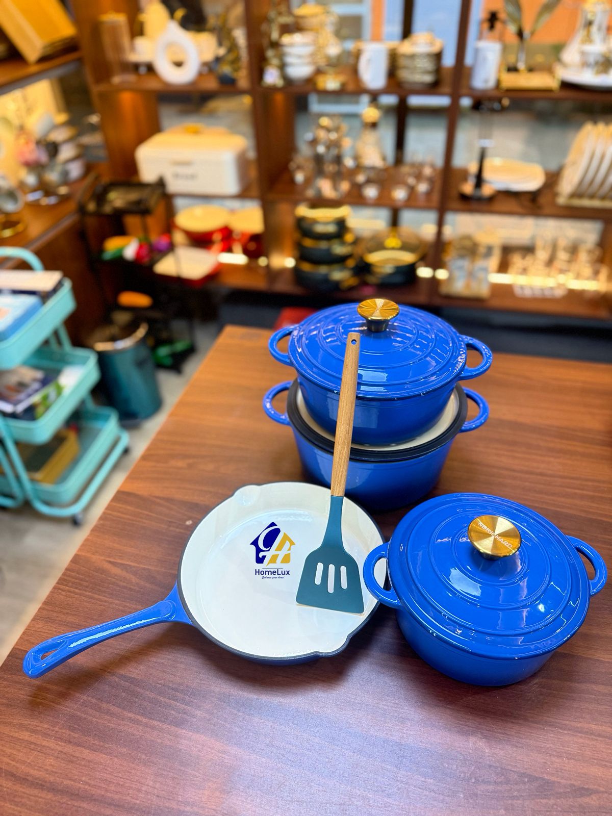 7 PCS Enamel Cast Iron Cooking Pots Set Non-Toxic, Oven-Safe Pots for Kenyan Kitchens