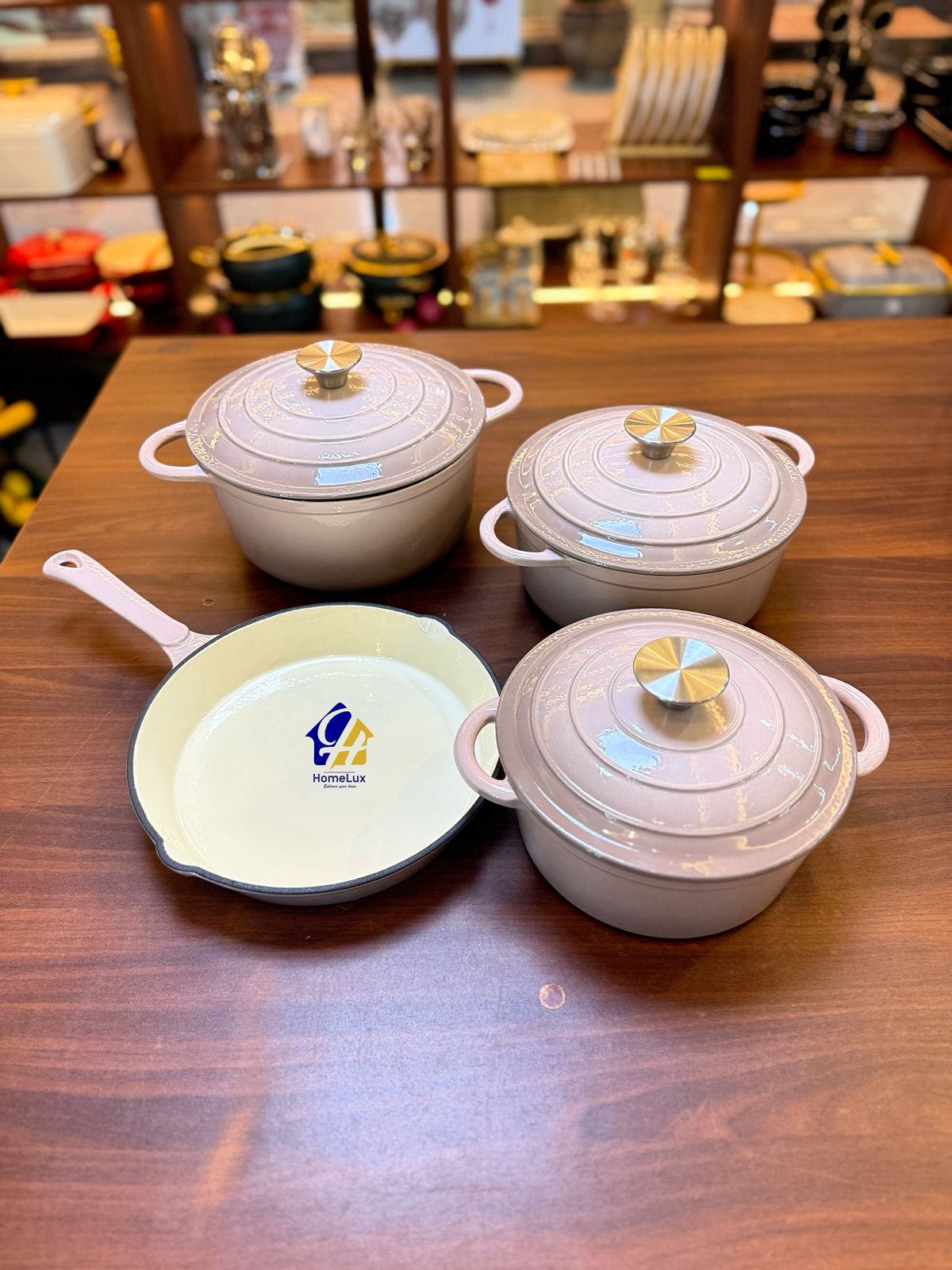 7 PCS Enamel Cast Iron Cooking Pots Set Non-Toxic, Oven-Safe Pots for Kenyan Kitchens