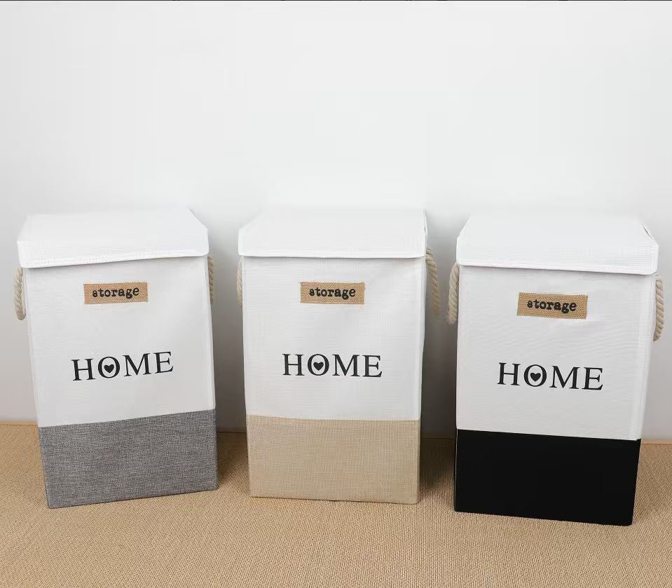 Foldable Home Storage & Laundry Hamper with Lid – Multi-Purpose Organizer (33×33×53 cm) Kenya