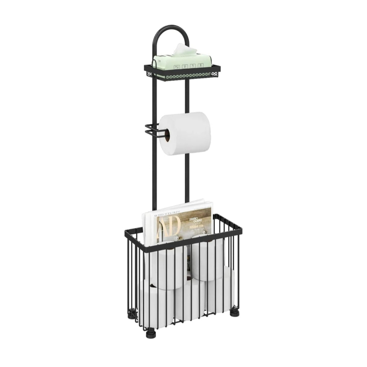 Freestanding Toilet Paper Holder with Storage Shelf Kenya | Bathroom ...