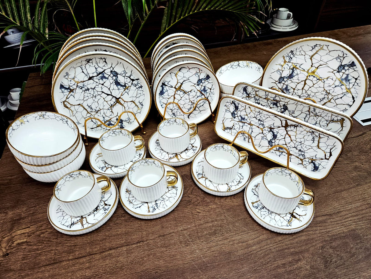 32pcs Beautiful Elegant Porcelain Dinner Set Transform Your Dining Table