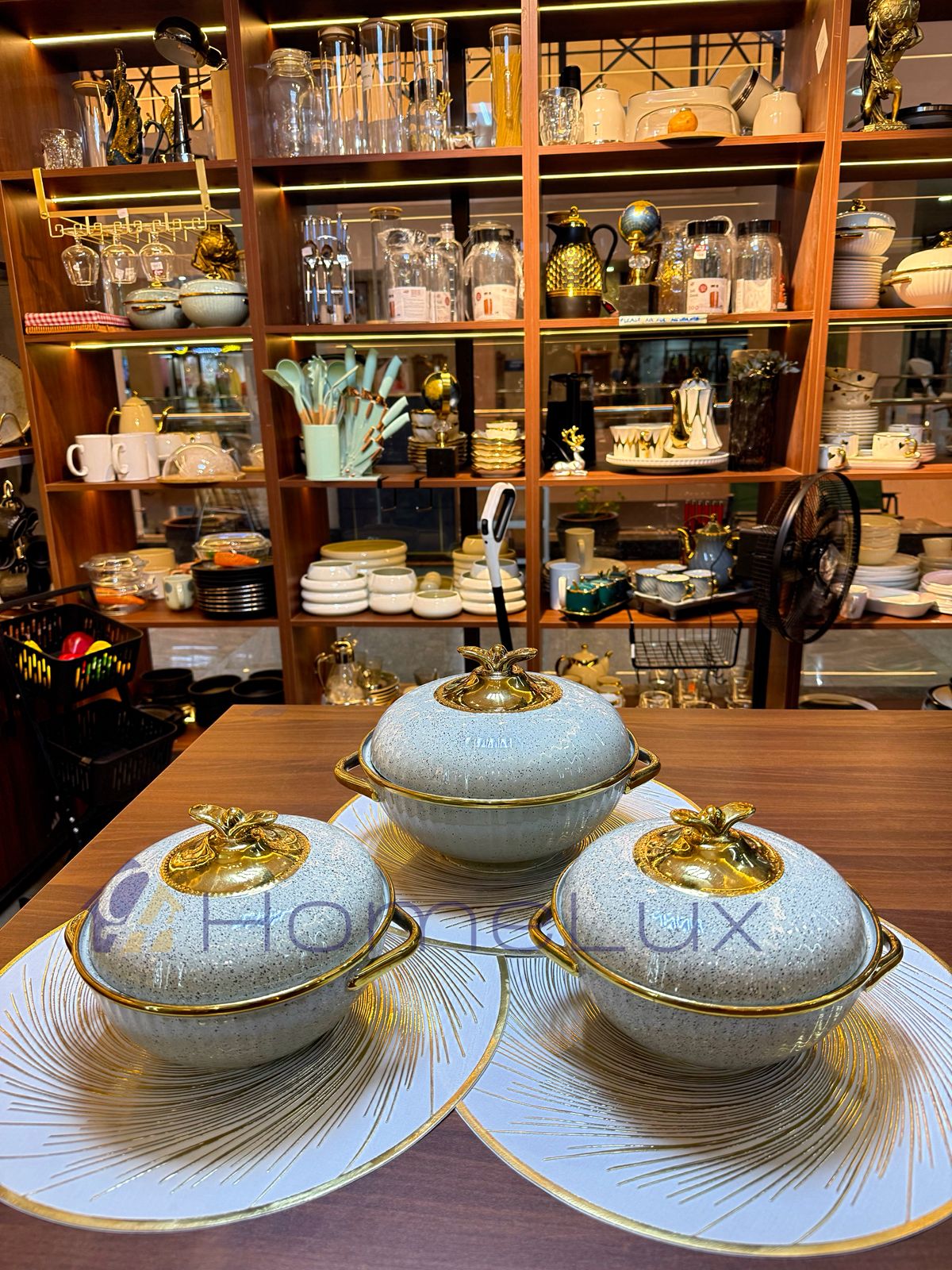 3-Piece Food Warmer Serving Pot Set with Lids – Buffet & Party Chafing Set