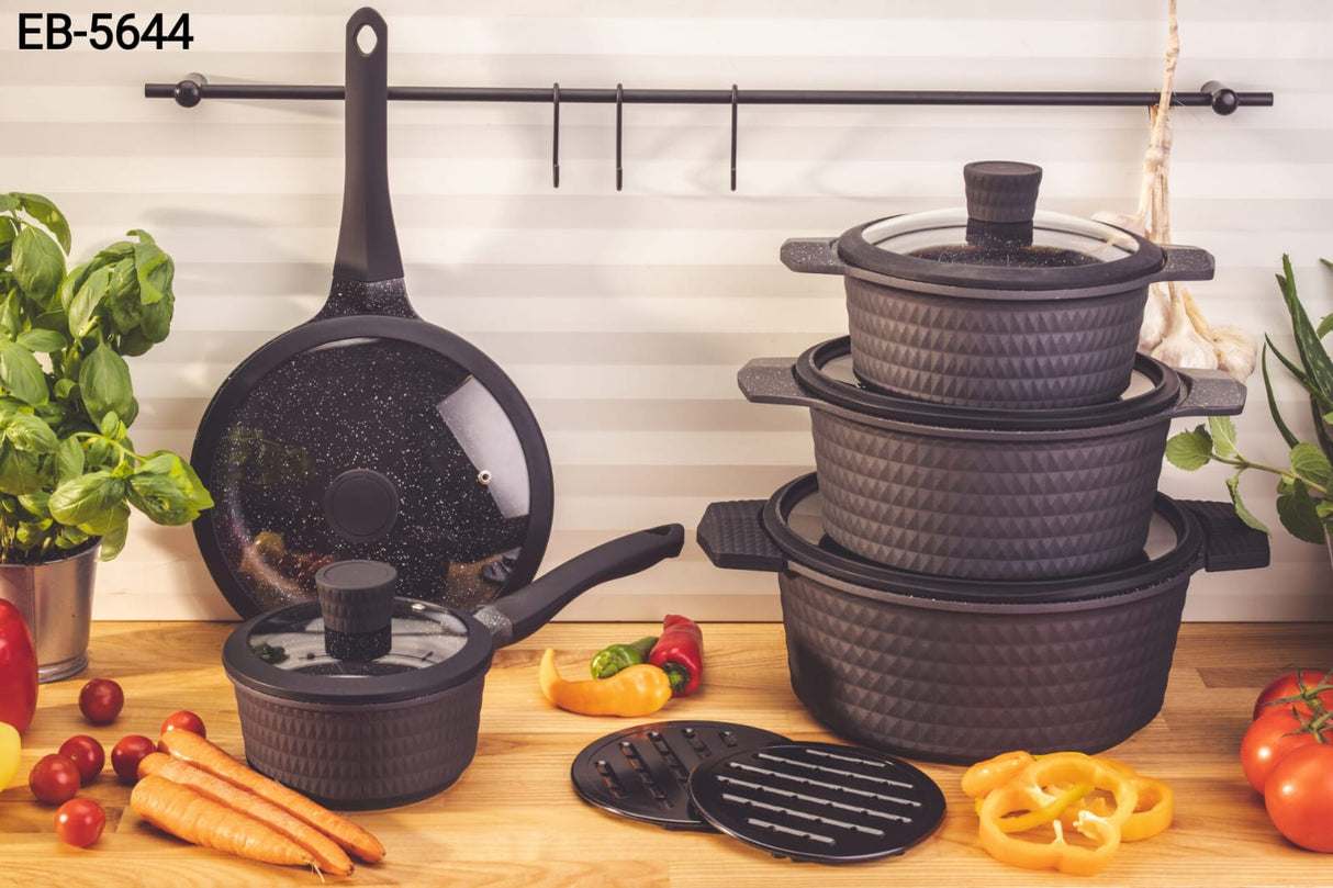 Edenberg 12-Piece Nonstick Cookware Set - Premium Kitchen Pots and Pans Set