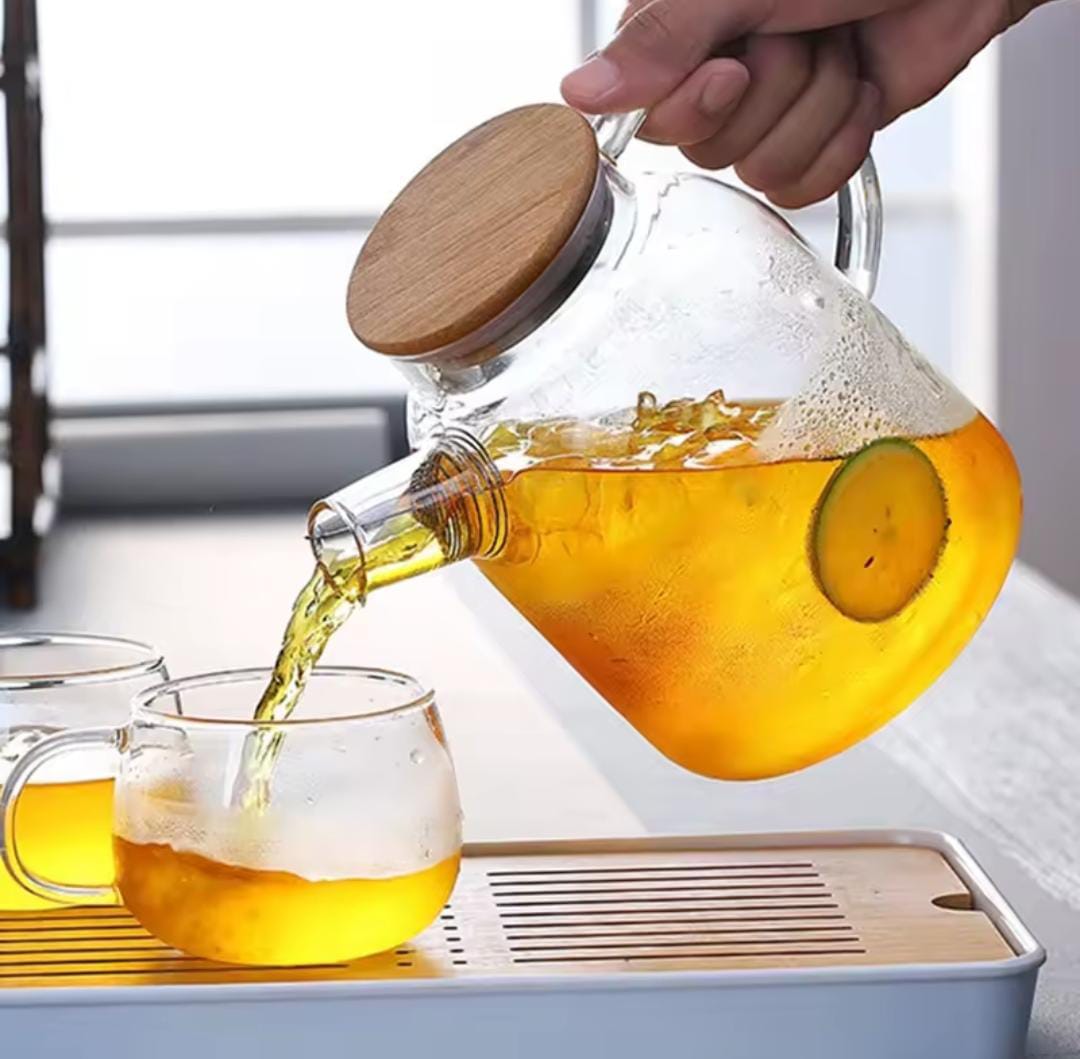 Borosilicate Glass Teapot with Lid – Direct Flame Safe