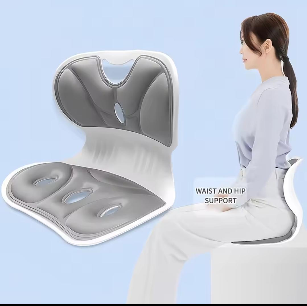 Ergonomic Back Support Seat Cushion & Chair Pad for Office, Car, Wheelchair & Gaming Chair