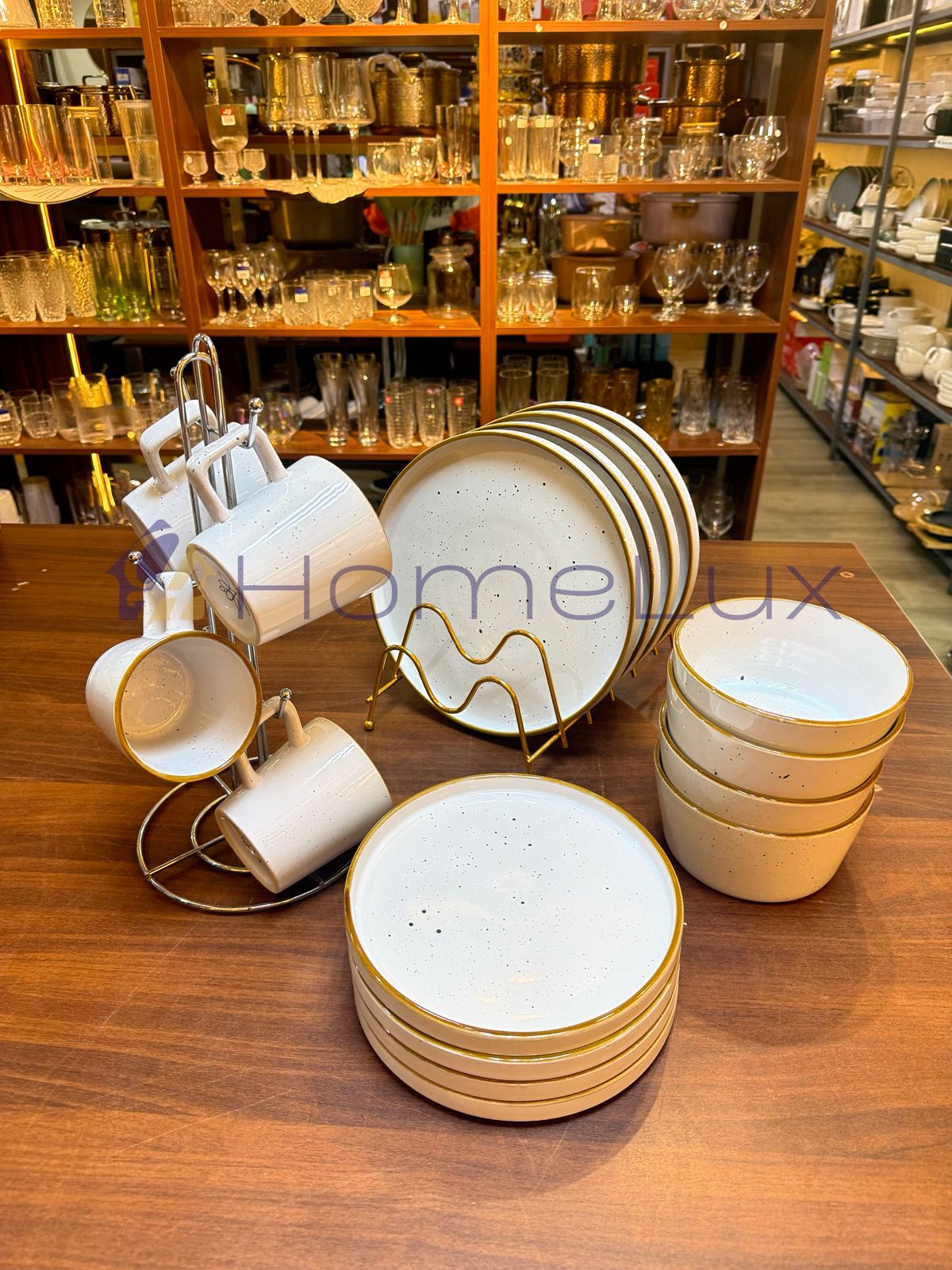 16-Piece Elegant Ceramic Dinner Set | Plates, Bowls & Cups Dining Set for 4