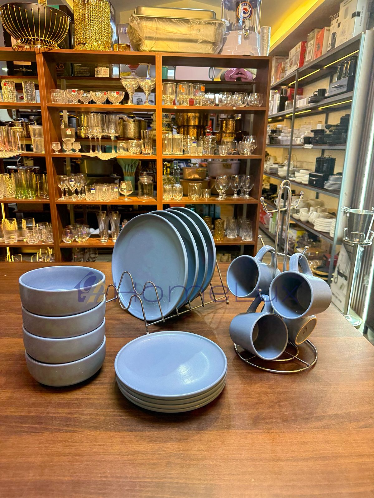 16-Piece Elegant Ceramic Dinner Set | Plates, Bowls & Cups Dining Set for 4