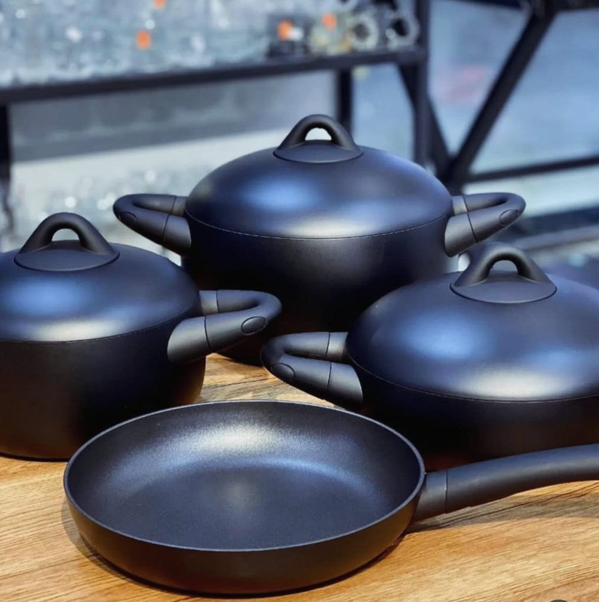 9-Piece Forged Aluminium Ceramic Cookware Set Kenya | PFOA Free Non-Stick Ceramic Coating Pots & Pans Set, Casserole Set with Lids, Healthy Ceramic Cooking Pots, Induction Compatible Sufuria Set Kenya