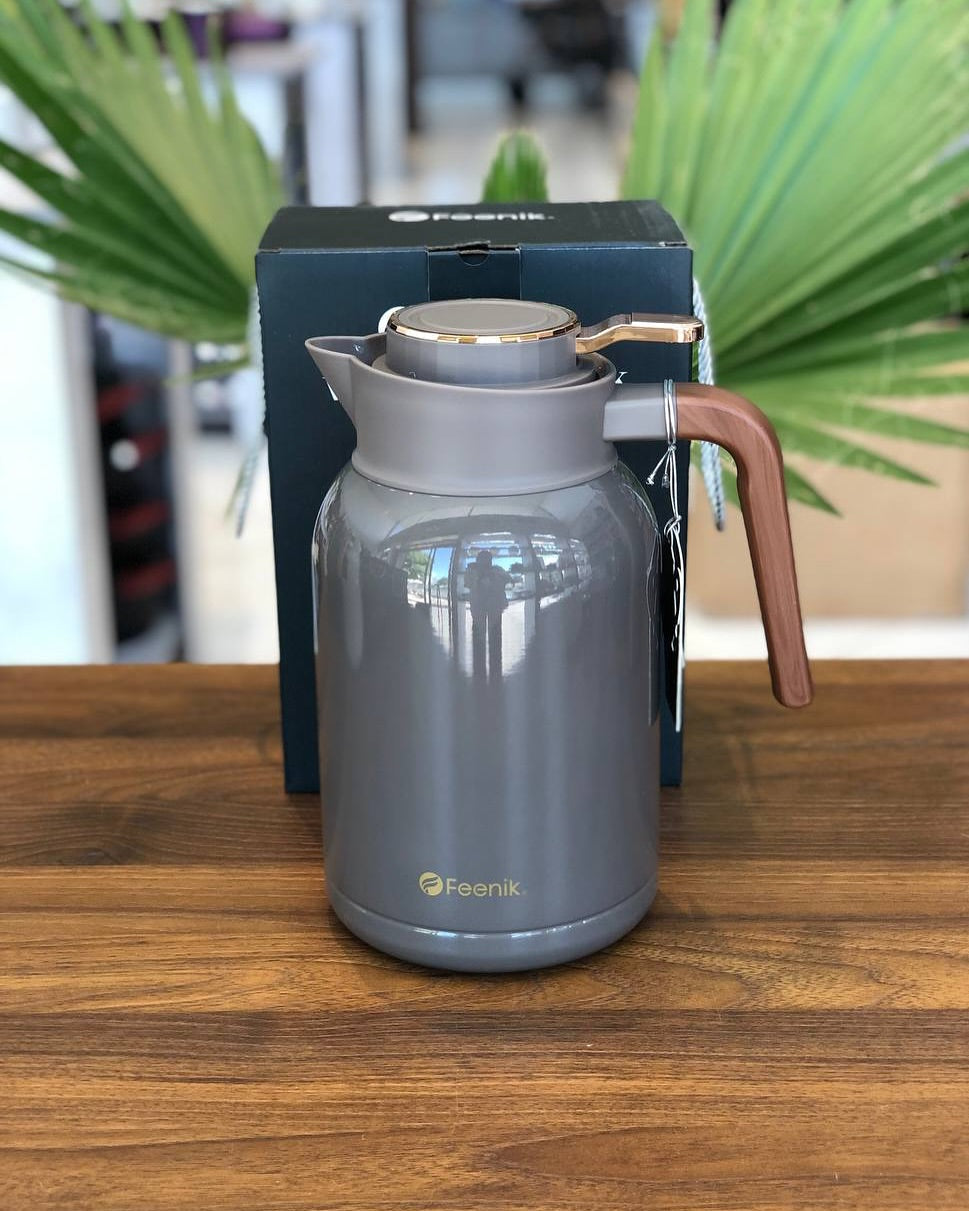 Feenik 2L Vacuum Flask | Unbreakable Insulated Flask, Keeps Hot 24 Hours