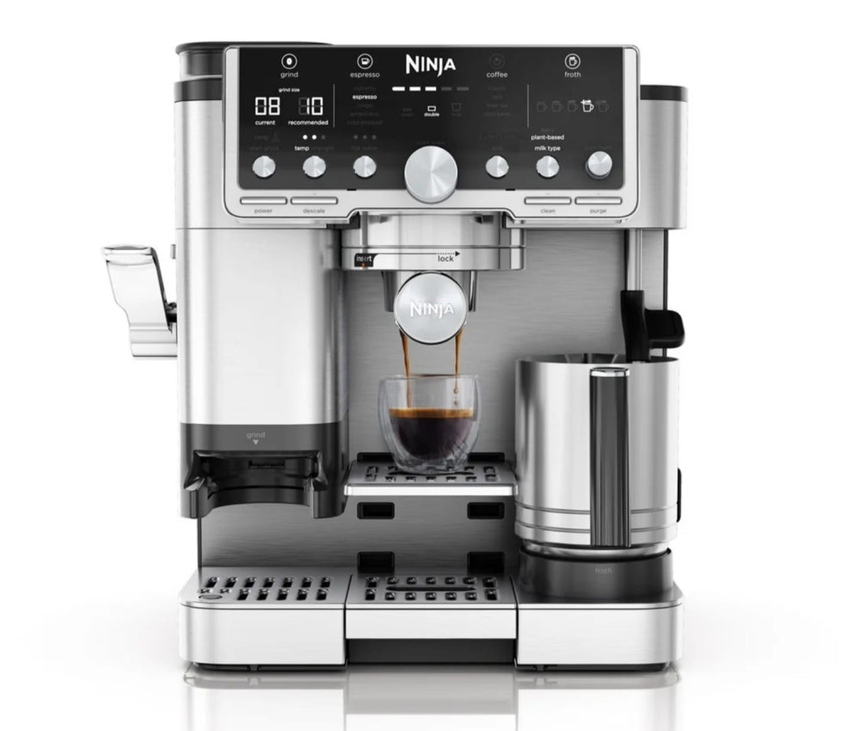 Ninja Luxe Café Pro Series 3-in-1 Espresso, Filter Coffee & Cold Brew Machine with Grinder, Tamper & XL Dual Froth System