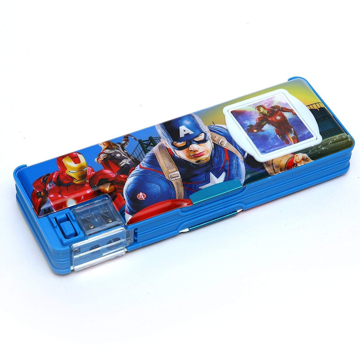 Plastic Multipurpose Pencil box and dual Sharpener for kids