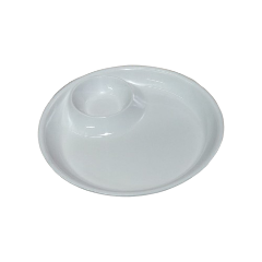 Melamine Dip and eat Round 2 Compartment Plate 25cm