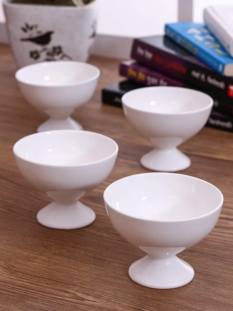 Porcelain Ice Cream Bowl with Stand 9cm