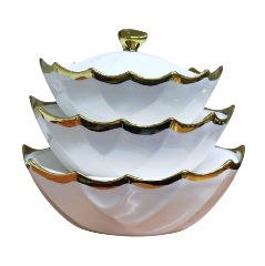 Porcelain Oval Bowl 3pcs