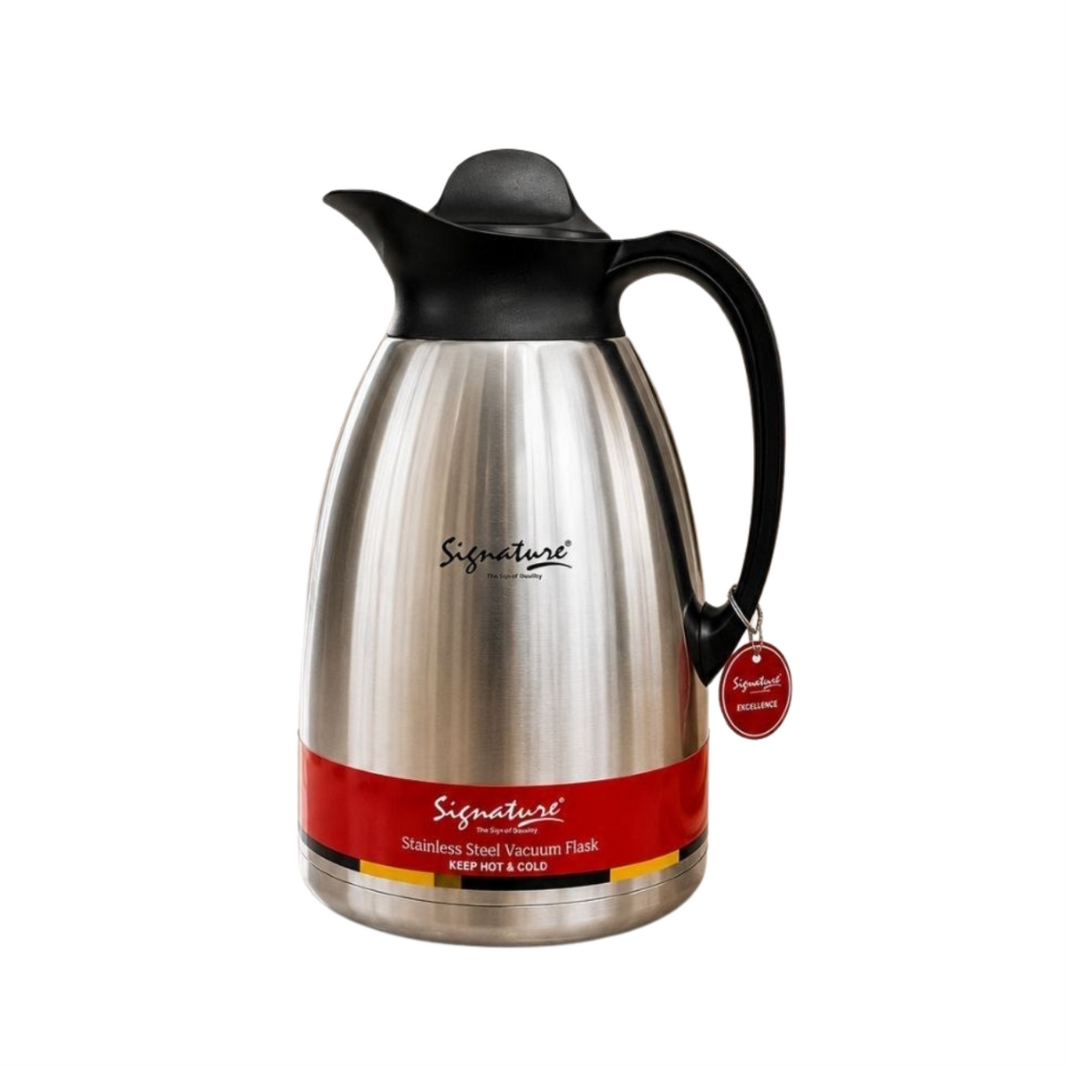 Signature Stainless Steel Vacuum Flask, Insulated Hot & Cold Jug with Handle (1L to 3.5L)