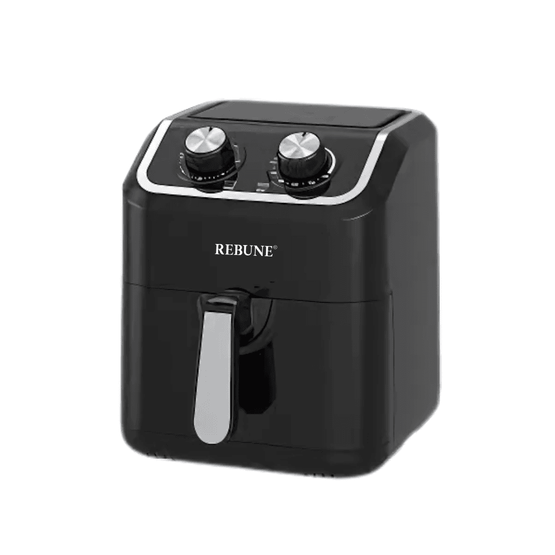 Rebune Air Fryer, 5L capacity, 1800W power. Enjoy healthy food with perfect crispiness