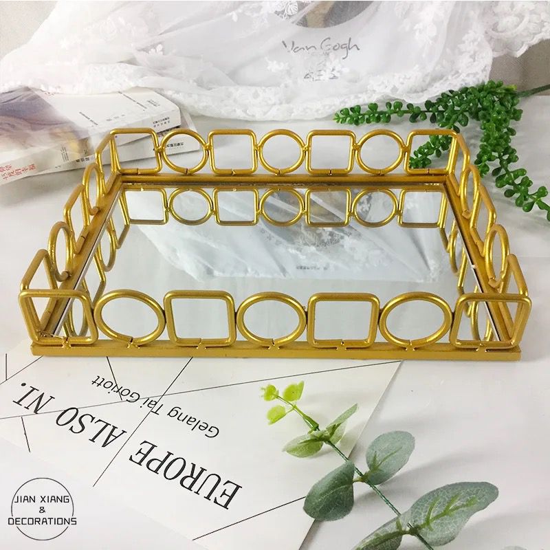 Rectangular European Style Decor Vanity Tray