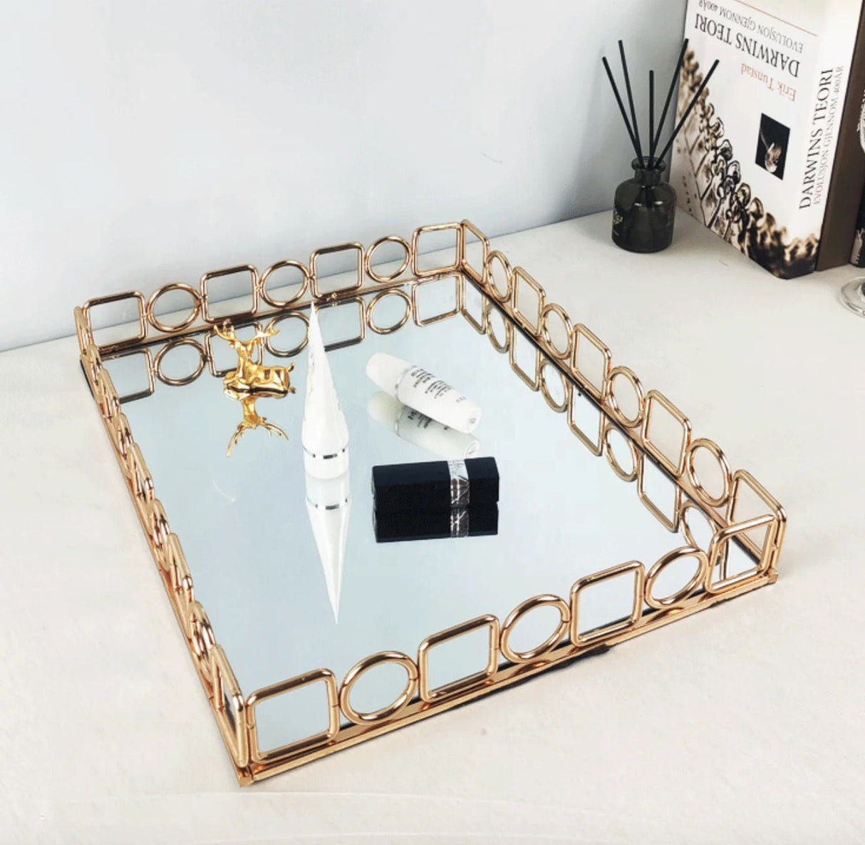 Rectangular European Style Decor Vanity Tray