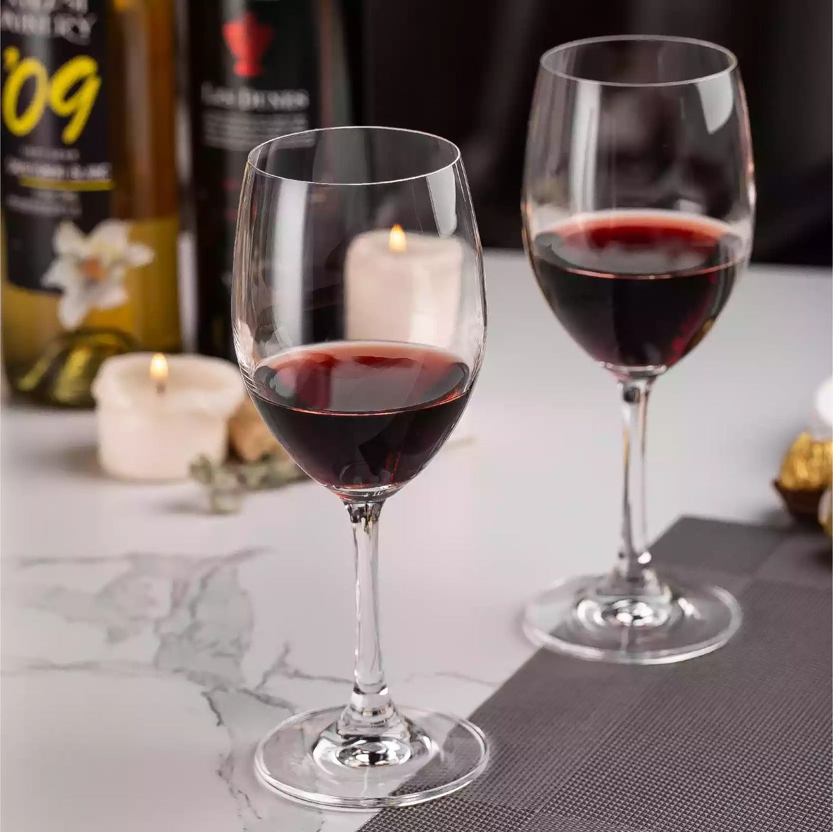 Crystal Wine Glasses, Set of 6