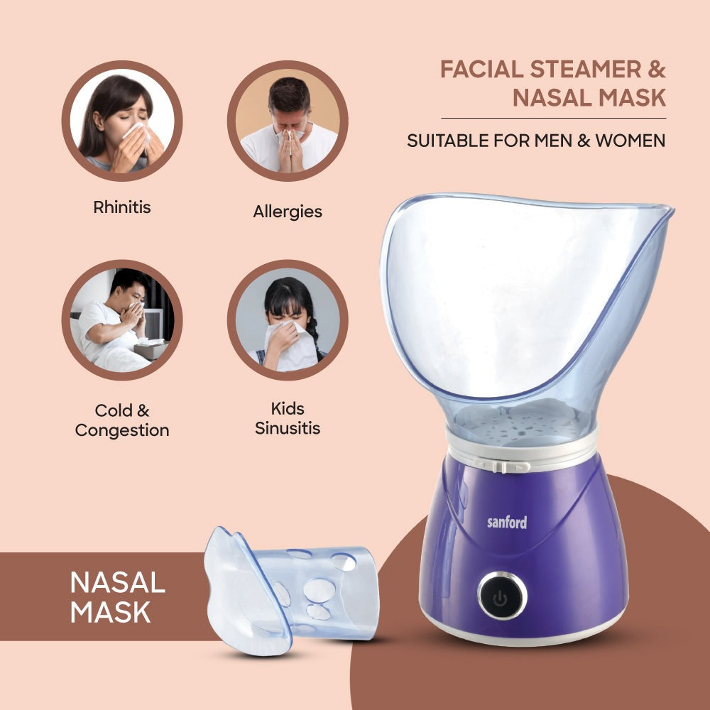 Sanford 100W 2-in-1 Facial Steamer and Sauna with Nasal Mask