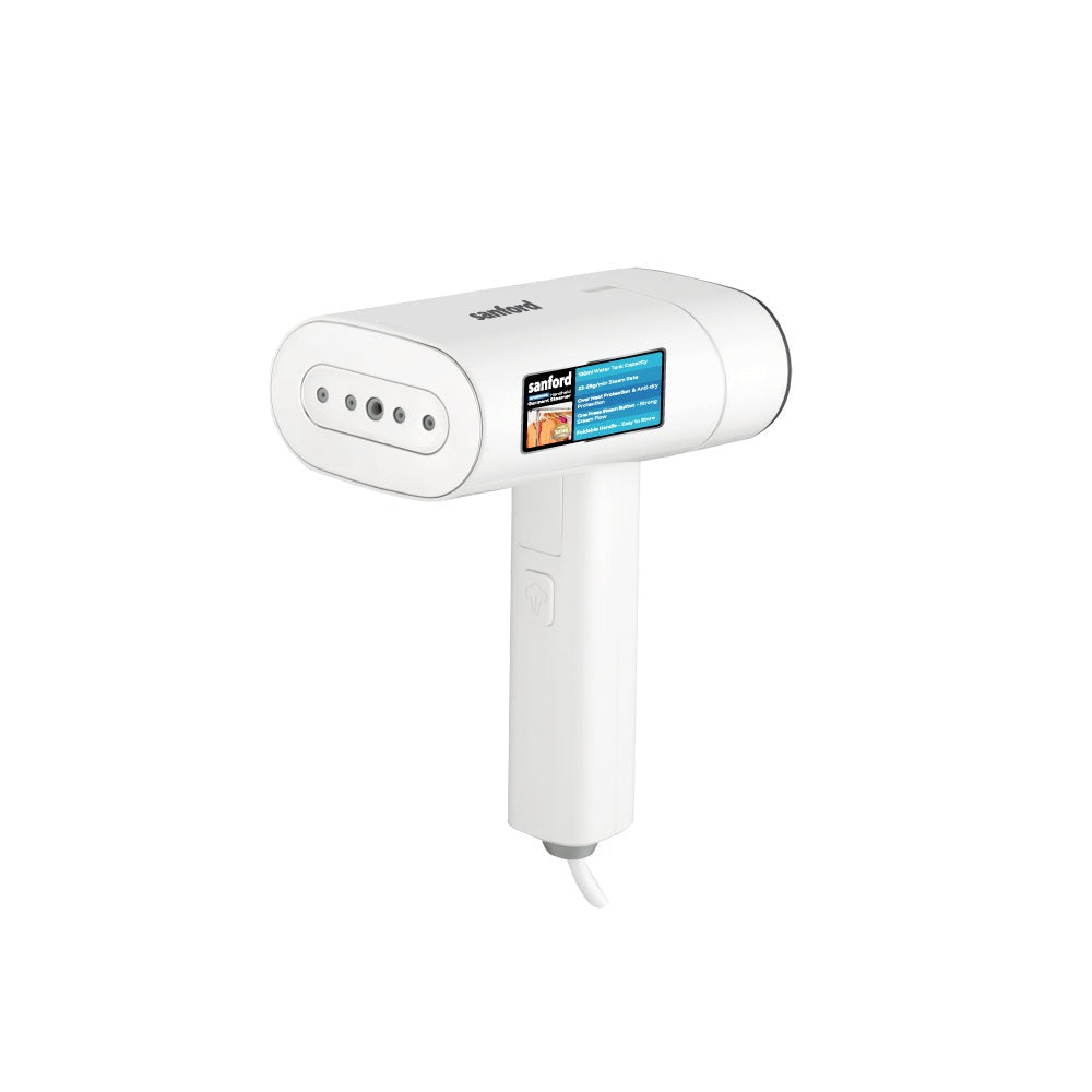 Sanford 1300W Travel Garment Steamer with Foldable Handle & Brush