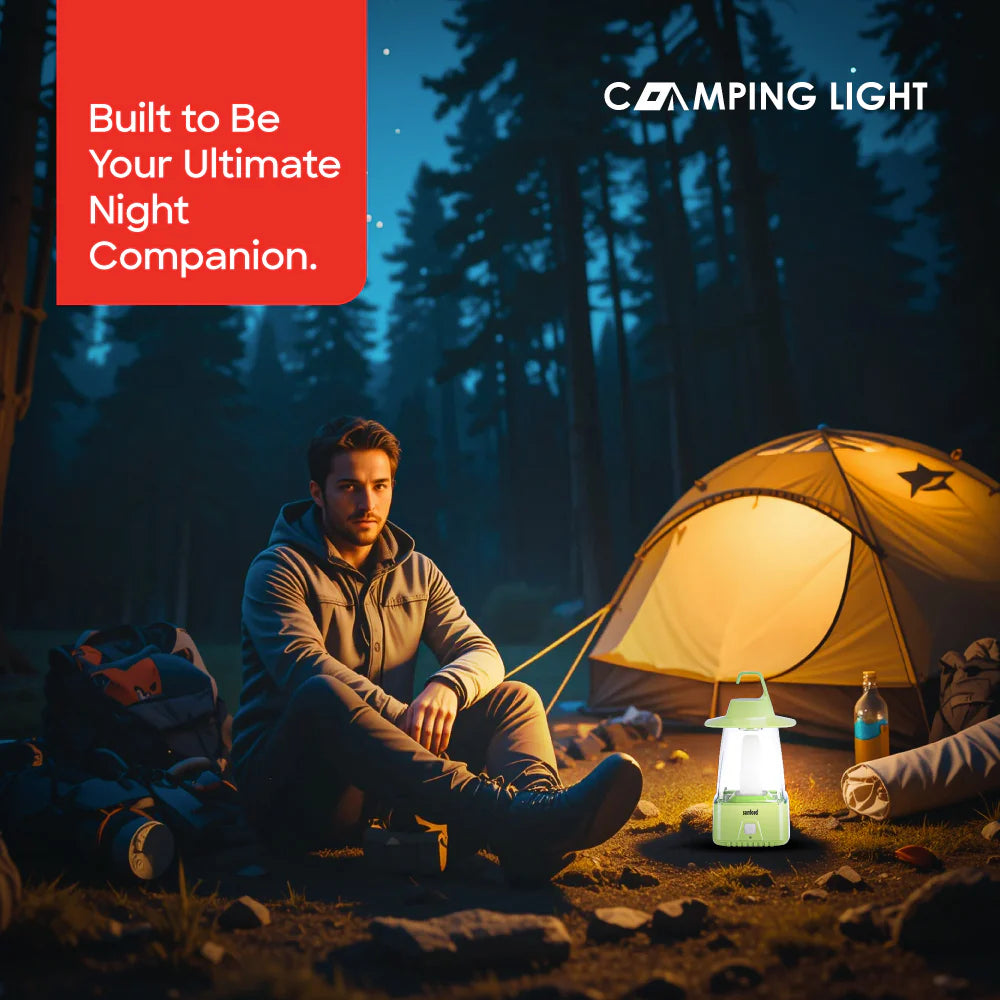 Sanford 8W Rechargeable LED Lantern with 3 Modes and 65-Hour Runtime | 40 SMD LEDs | 6V 5500mAh Battery