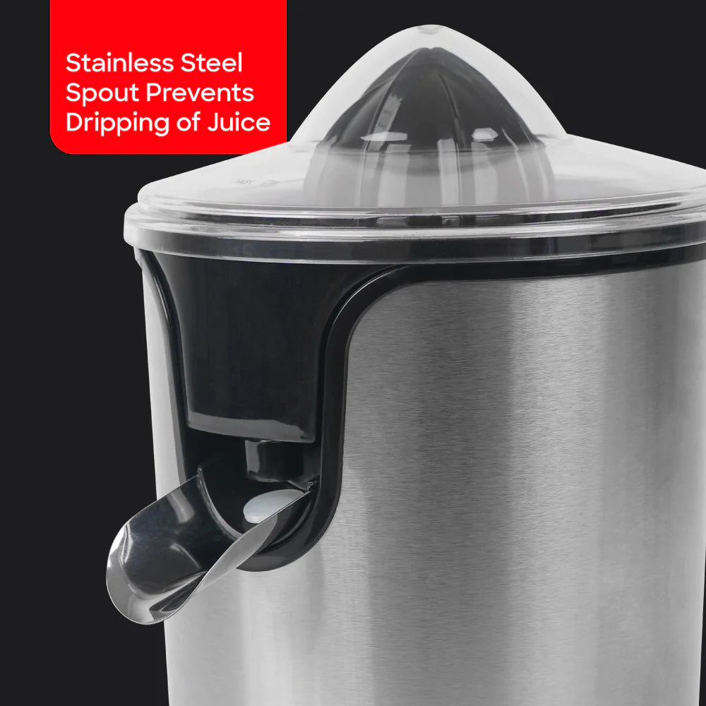 Sanford 2-in-1 Citrus Juicer with Adjustable Pulp Filter and Stainless Steel Housing