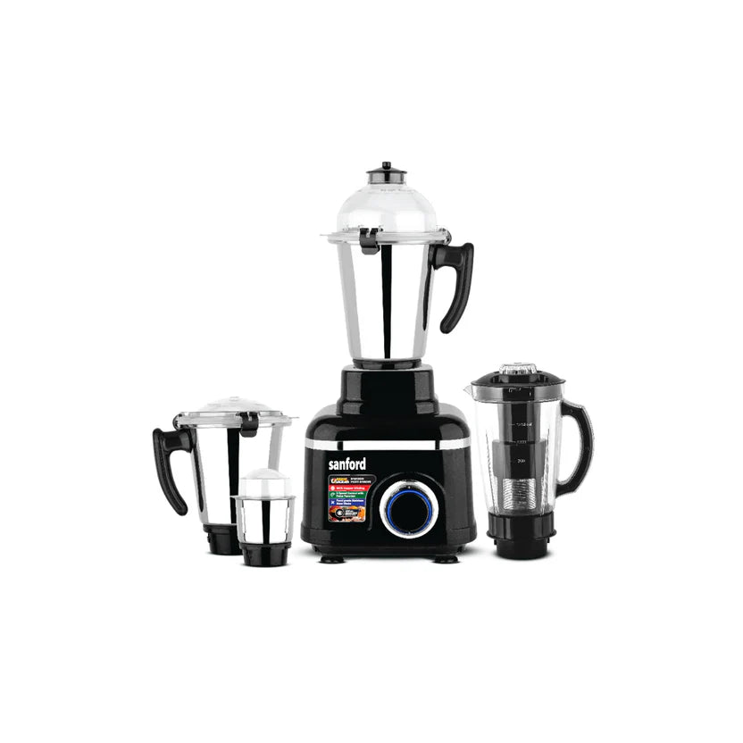 Sanford 5-in-1 Mixer Grinder | 1200W | 3 Stainless Steel Jars + Juicer Jar | ABS Body | 3 Speed Control | Overload Protectio