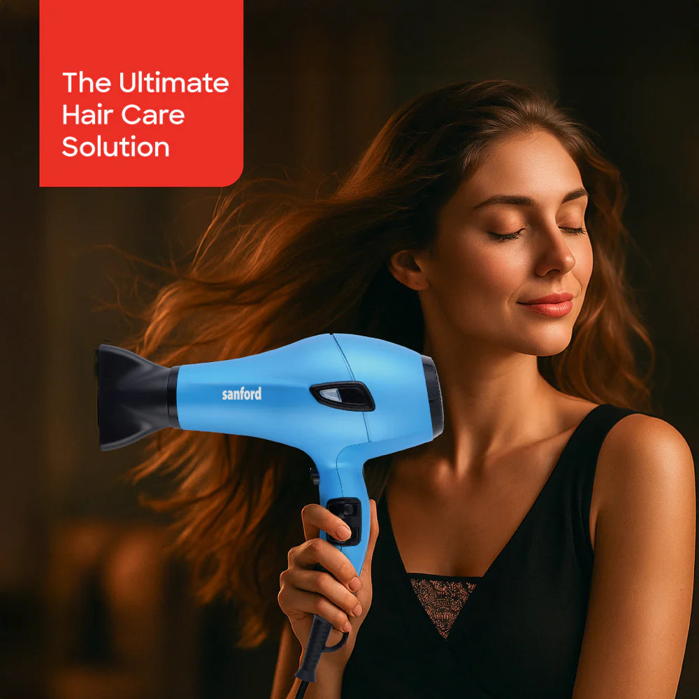 Sanford 5-in-1 Hair Styling Set – 2200W Hair Dryer, Straightener & Curler with Ceramic Plates and Cool Shot