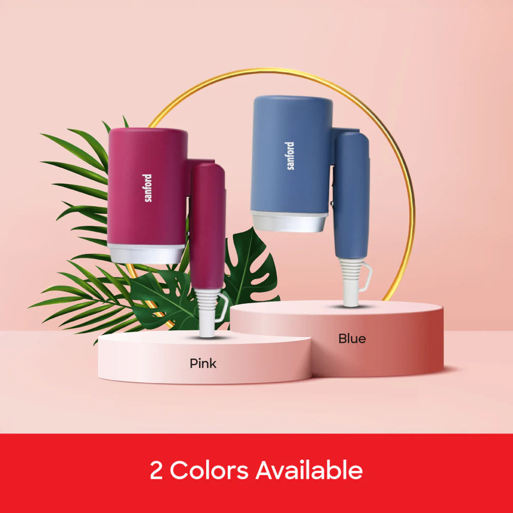 Sanford 1200W Compact Hair Dryer with Foldable Handle | 2 Speed & 2 Heat Settings | DC Motor