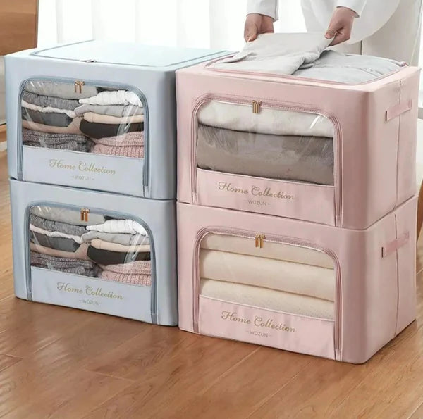 Satin wardrobe closet clothes storage organizer