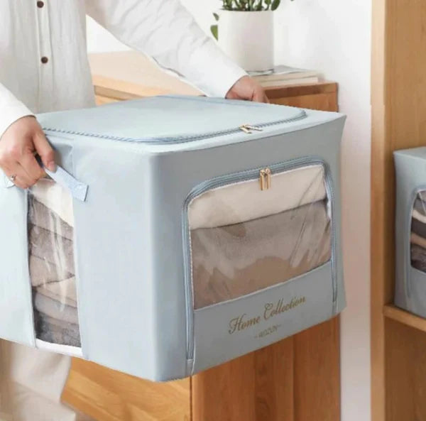 Satin wardrobe closet clothes storage organizer