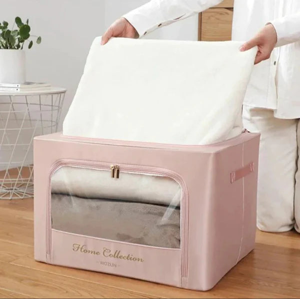 Satin wardrobe closet clothes storage organizer