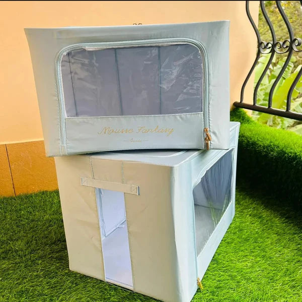 Satin wardrobe closet clothes storage organizer