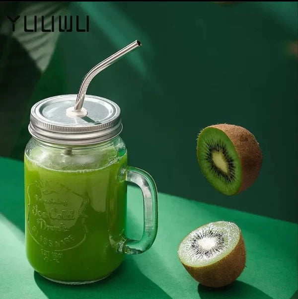 4pcs Glass Smoothie Mason Jars