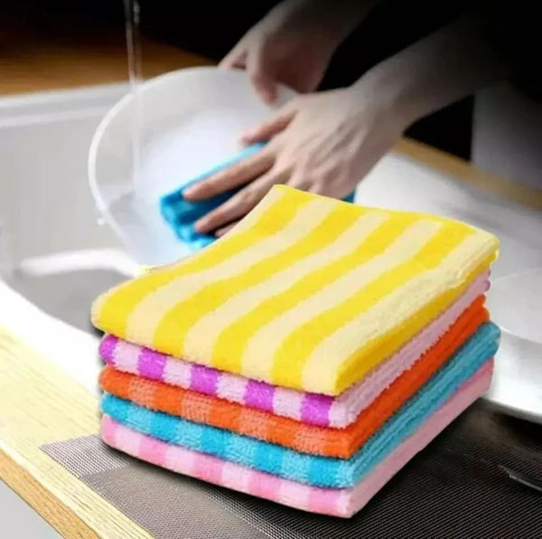 5 Pack Microfiber Dish Cloth for Washing Dishes/ cleaning surfaces