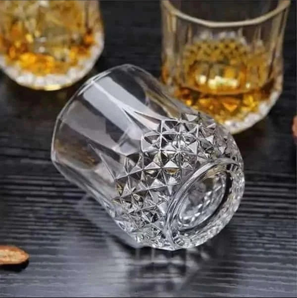 6pcs Short Bottom Crystal Glasses