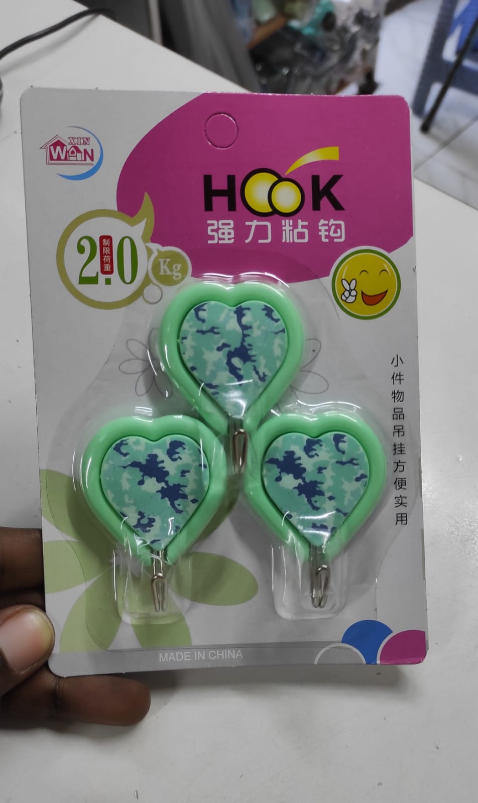 3pc set Self Adhesive Wall-Mounting Hooks