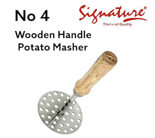 Signature Wood Handle Steel Vegetables Masher