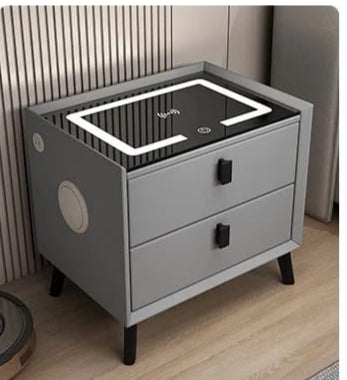 Smart bedside table cabinet with wireless charging Bluetooth