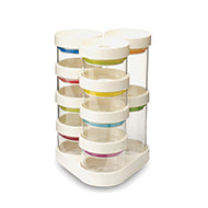 Joseph Joseph SpiceStore Carousel in white, a 10-jar rotating spice rack.