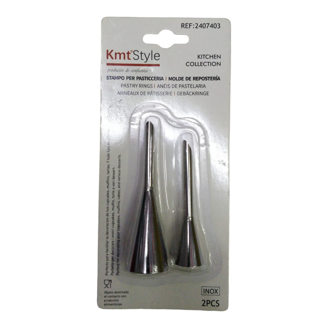 2pcs Stainless Steel Pastry Ring/Funnel