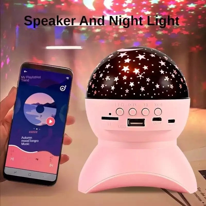 Star Projector sky Colorful Light, High Sound Bluetooth Speaker with colourful Sky light